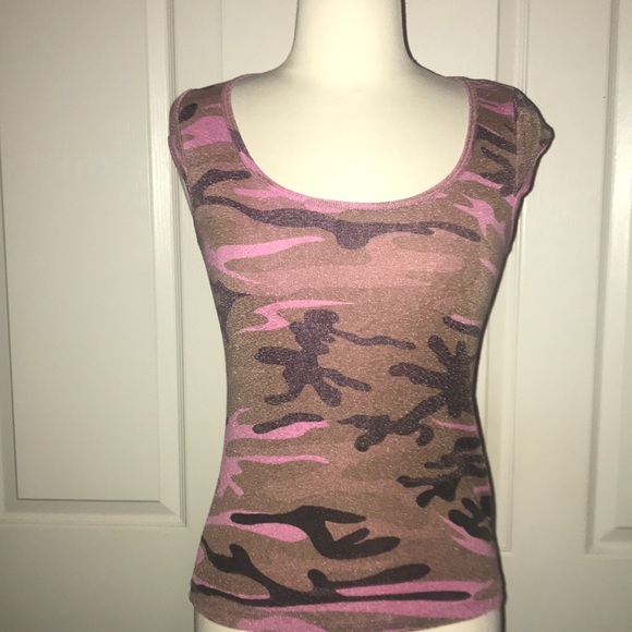 Forever 21 Tops Vintage F2 Pink Camo Top Poshmark